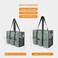TOPDesign Utility Water Resistant Tote Bag with 13 Exterior Interior Pockets Top Zipper Closure Thick Bottom Support for Working Women Teachers Nurses Accountants Geometry