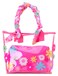 iscream 16 x 11 Double Handle Clear Travel Tote and 925 x 7 Cosmetic Bag Set Lovely Leslie