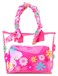 iscream 16 x 11 Double Handle Clear Travel Tote and 925 x 7 Cosmetic Bag Set Lovely Leslie