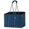 QOGiR Neoprene Multipurpose Beach Bag Tote with Inner Zipper Pocket Blue Large