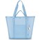 PASMAN Mesh Beach Bag for Women with Towel Straps Large RinseThrough Beach Tote for Pool Cruise Vacation EssentialsBlue