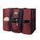 TOPDesign Utility Water Resistant Tote Bag with 13 Exterior Interior Pockets Top Zipper Closure Thick Bottom Support for Working Women Teachers Nurses Accountants Dark Red