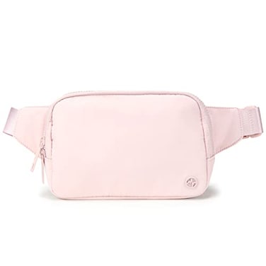 Pander Belt Bag Large 2L Nylon Fanny Pack Purse for Women and Men with Adjustable Strap Pink