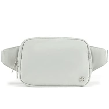 Pander Belt Bag Large 2L Nylon Fanny Pack Purse for Women and Men with Adjustable Strap Seal Grey