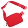ODODOS Unisex Mini Belt Bag with Adjustable Strap Small Fanny Pack for Workout Running Traveling Hiking Red