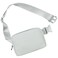 ODODOS Unisex Mini Belt Bag with Adjustable Strap Small Fanny Pack for Workout Running Traveling Hiking Light Grey