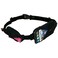 SPIbelt Double Pocket Running Belt Women Men Expandable Dual Pockets Adjustable Waist No Bounce Black with Black Zipper