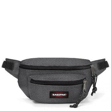 EASTPAK Doggy Bag 3L Waistpack with Front Back Zip Pockets Adjustable Belt Lightweight VeganFriendly Black Denim