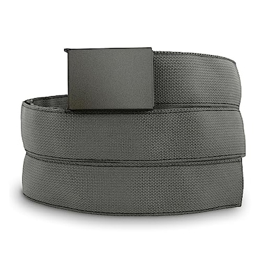 Wazoo Cache Belt for Men with Hidden Pocket Adjustable AntiTheft Nylon Belt with Stainless Steel Buckle Secure EverydayCarry Travel Accessory Wolf Grey Small