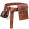 KOTORA Retro Belt Pouch Waist Bag Fanny Pack Steampunk Phone Bag Strap Holder Medieval Renaissance Cosplay Costume Accessory 2Pouch Brown