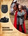 Panitay 4 Pcs Renaissance Accessories Set Halloween Includes Medieval Viking Belt PU Leather Belt Pouch Waist Bag Skirt HikesBlackStylish