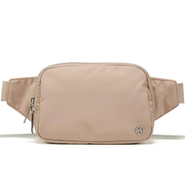 Pander Belt Bag Large 2L Nylon Fanny Pack Purse for Women and Men with Adjustable Strap Raw Linen