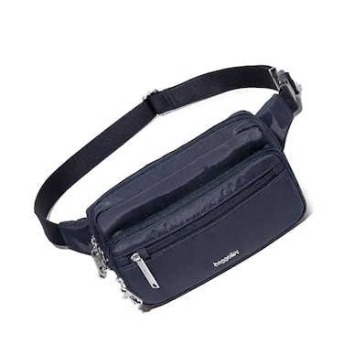 Baggallini Securtex Antitheft Belt Bag 88x55 Crossbody Fanny Pack for Women RFID Wallet Locking Zipper Travel Purse