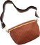 ModernChic Modern Chic Woven Crossbody Bags for Women Rory Vegan Leather Purse Adjustable Strap Lightweight Camel Pressed Woven