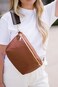 ModernChic Modern Chic Woven Crossbody Bags for Women Rory Vegan Leather Purse Adjustable Strap Lightweight Camel Pressed Woven