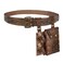 EpicCos 2PCs Magic Alchemy Belt Bag Set Fantasy Embossed Belt with Belt Pouch and 2 Cork Potion Bottles Wizard for Ren Faire Brown A