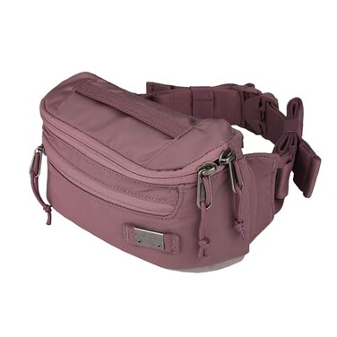 Eddie Bauer 3L Skylar Crossbody Waist Pack with Versatile Pockets and Adjustable Belt Dusty Violet