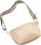 ModernChic Modern Chic Woven Crossbody Bags for Women Rory Vegan Leather Purse Adjustable Strap Lightweight Cream Pressed Woven