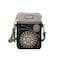 CHALA Dazzled Cell Phone Crossbody PurseWomen PU Leather Multicolor Handbag with Adjustable Strap Starburst black
