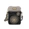 CHALA Dazzled Cell Phone Crossbody PurseWomen PU Leather Multicolor Handbag with Adjustable Strap Starburst black