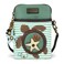 Chala Purse CHALA Ocean Collection Cell Phone Crossbody PurseWomen PU LeatherCanvas Multicolor Handbag with Adjustable Strap Turtle teal stripe