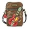 CHALA Arts Collection Cell Phone Crossbody PurseWomen PU LeatherCanvas Multicolor Handbag with Adjustable Strap Guitar brown
