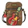 CHALA Arts Collection Cell Phone Crossbody PurseWomen PU LeatherCanvas Multicolor Handbag with Adjustable Strap Guitar brown
