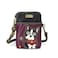 CHALA Dog Collection Cell Phone Crossbody PurseWomen PU LeatherCanvas Multicolor Handbag with Adjustable Strap Boston Terrier purple