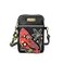 CHALA Bird Collection Cell Phone Crossbody PurseWomen PU LeatherCanvas Multicolor Handbag with Adjustable Strap Cardinal black