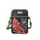 CHALA Bird Collection Cell Phone Crossbody PurseWomen PU LeatherCanvas Multicolor Handbag with Adjustable Strap Cardinal black