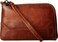 Frye Melissa Wristlet Cognac Antique Pull Up One Size