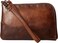 Frye Melissa Wristlet Dark Brown Antique Pull Up One Size