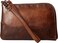 Frye Melissa Wristlet Dark Brown Antique Pull Up One Size