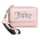 Juicy Couture Womens Convertible Dual Fold Wallet Wristlet PinkLiquoriceSilver
