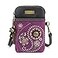 CHALA Dazzled Cell Phone Crossbody PurseWomen PU Leather Multicolor Handbag with Adjustable Strap Paisley purple