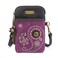 CHALA Dazzled Cell Phone Crossbody PurseWomen PU Leather Multicolor Handbag with Adjustable Strap Paisley purple
