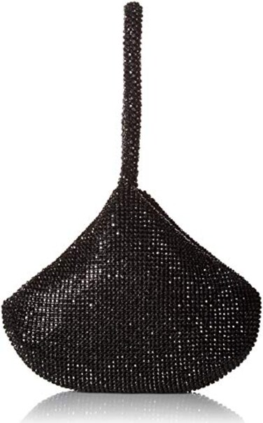 Jessica McClintock Womens Staci Mesh Wristlet Pouch Black One Size