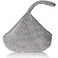 Jessica McClintock womens Staci Mesh Wristlet Pouch Silver Ii One Size
