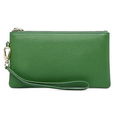 Tapp Collections Womens Wristlet Clutch Slim Leather Wallet RFID Blocking Pouch Green