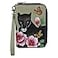 Anna by Anuschka Womens HandPainted Genuine Leather Passport Organizer Wristlet Garden Panther