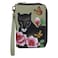 Anna by Anuschka Womens HandPainted Genuine Leather Passport Organizer Wristlet Garden Panther