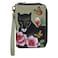Anna by Anuschka Womens HandPainted Genuine Leather Passport Organizer Wristlet Garden Panther