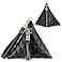 Aatacas Leather Quilted Triangle Wristlet Clutch Purse Handbag Pyramid Evening Cocktail Wallet Tassel Charm