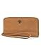 Timberland Womens Leather Rfid Zip Around Wallet Clutch With Wristlet Strap Wheat Nubuck One Size