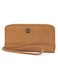 Timberland Womens Leather Rfid Zip Around Wallet Clutch With Wristlet Strap Wheat Nubuck One Size