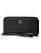Timberland Womens Leather Rfid Zip Around Wallet Clutch With Wristlet Strap Black Pebble One Size