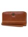 Timberland Womens Leather Rfid Zip Around Wallet Clutch With Wristlet Strap Cognac Buff Apache One Size