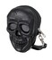 Zeckos Glossy Black Vinyl Molded Skull Shaped Wristlet Purse wRemovable Strap 6 Inches High