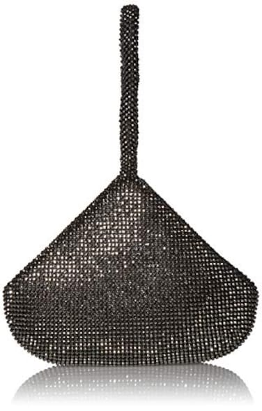 Jessica McClintock womens Staci Mesh Wristlet Pouch Gunmetal One Size