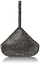 Jessica McClintock womens Staci Mesh Wristlet Pouch Gunmetal One Size
